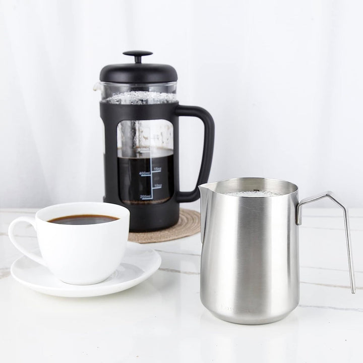 Easyworkz Espresso Dampfkrug Edelstahl 600ml Kaffee Aufschäumen Picther Milchkännchen Cappuccino Lat