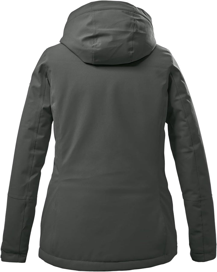 Killtec Damen Kow 170 Wmn Jckt Funktionsjacke/Outdoorjacke mit abzippbarer Kapuze 48 dunkeloliv, 48