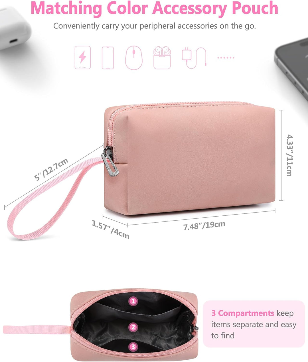 HYZUO 13 Zoll Laptop Hülle Tasche mit Ständer für MacBook Air 13 M5 A3449 M4 M3 M2 M1 2026-2018, Mac