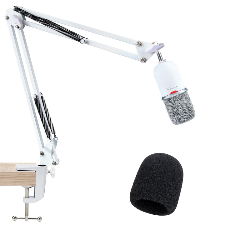 SUNMON für HyperX SoloCast / 2 Mikrofonarm– Universeller Solo Cast 2 Mic Boom Arm mit Mikrofonabdeck