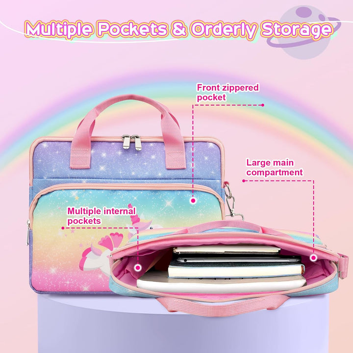 TiMOVO Tablet Tasche Mit Schultergurt 12,5 Zoll für Kinder, Portable Hülle, Universal Etui Organizer