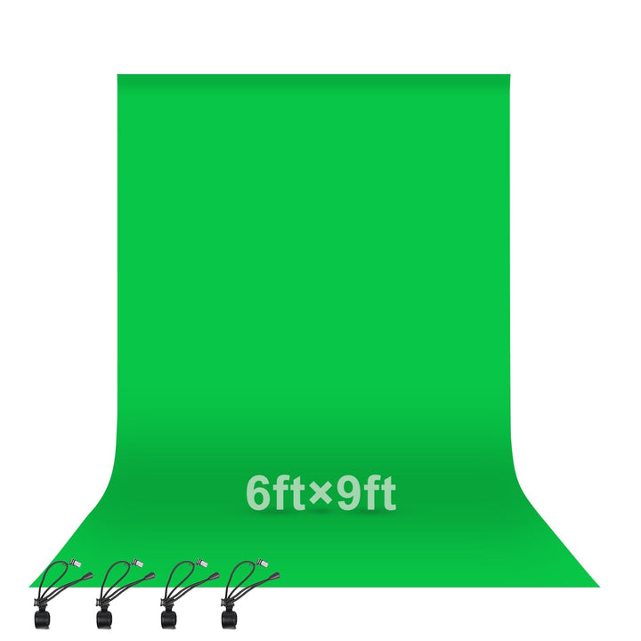 EMART Green Screen 1,8 x 2,8m Fotostudio Hintergrund Faltbare Greenscreen Stoff 100% Reiner Musselin