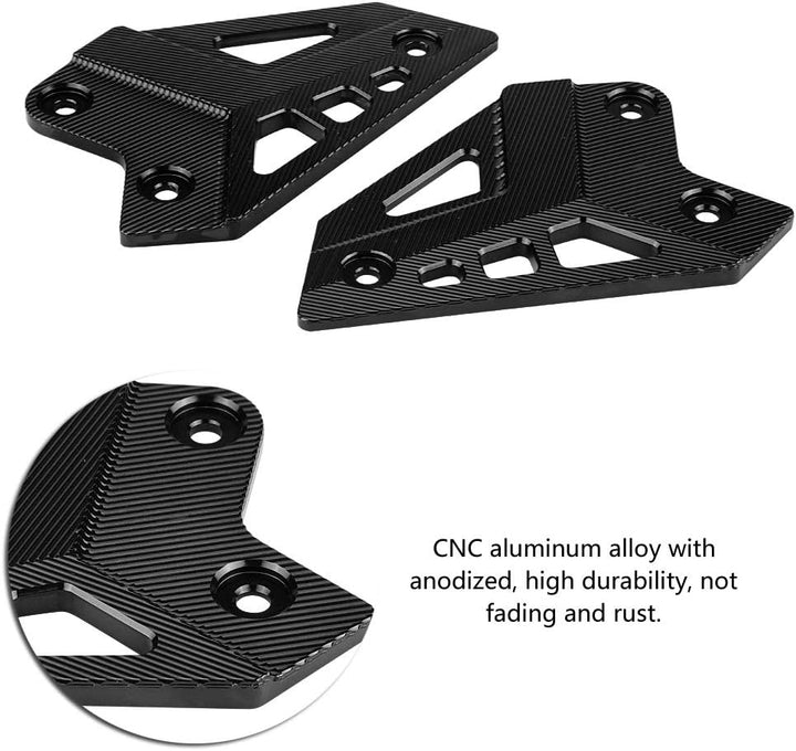 Motorrad Fussstütze Fussrastenschutz, Fersenschutzabdeckung für Kawasaki Z900 2017-(Schwarz)