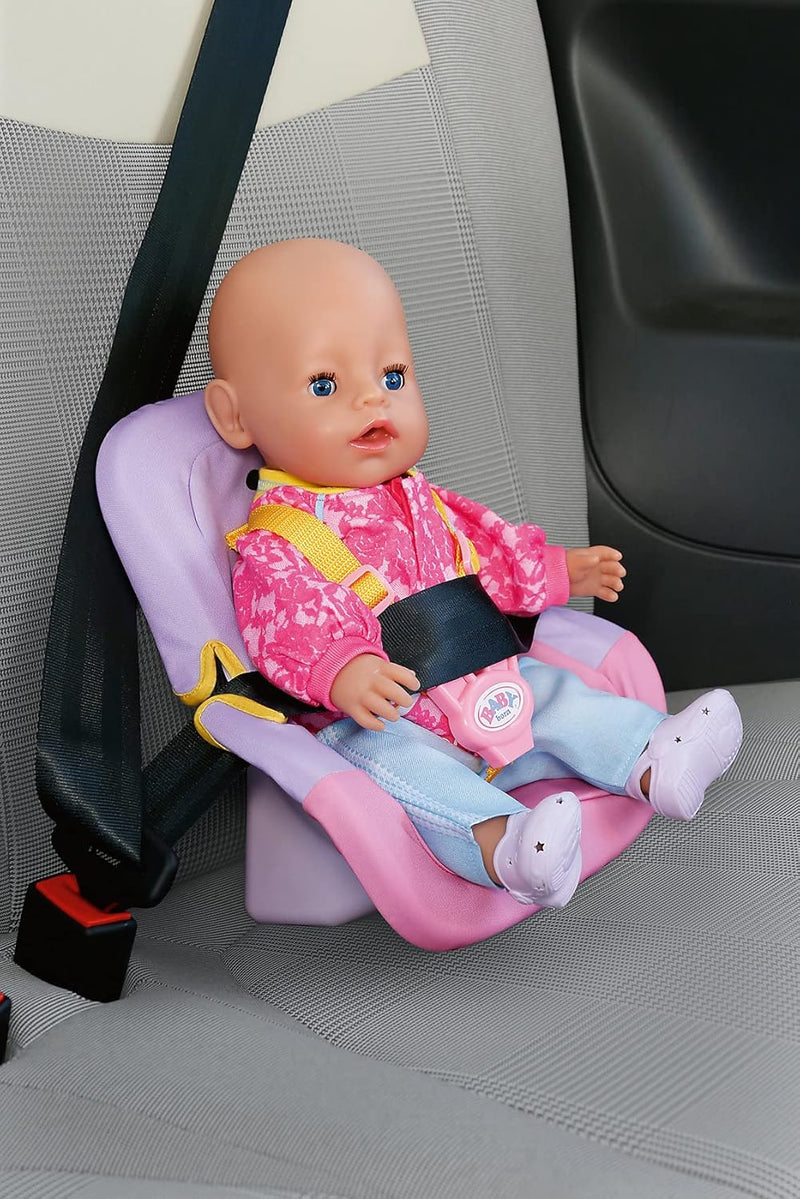 BABY born Autositz mit Sicherheitsgurten für 43 cm Puppen, 828830 Zapf Creation