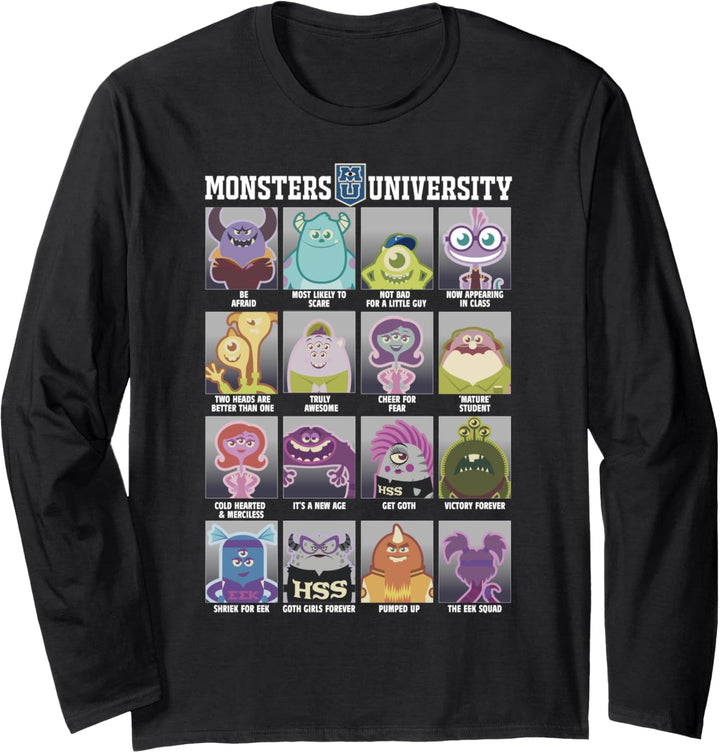 Disney Pixar Monsters University Class Photos Langarmshirt