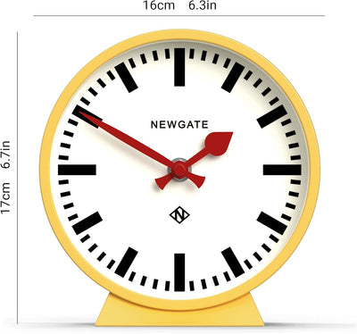 NEWGATE® M Kaminuhr für Kaminsims, geräuschlos, kein Ticken, moderne Kaminuhr, kleine Kaminuhr, Bahn
