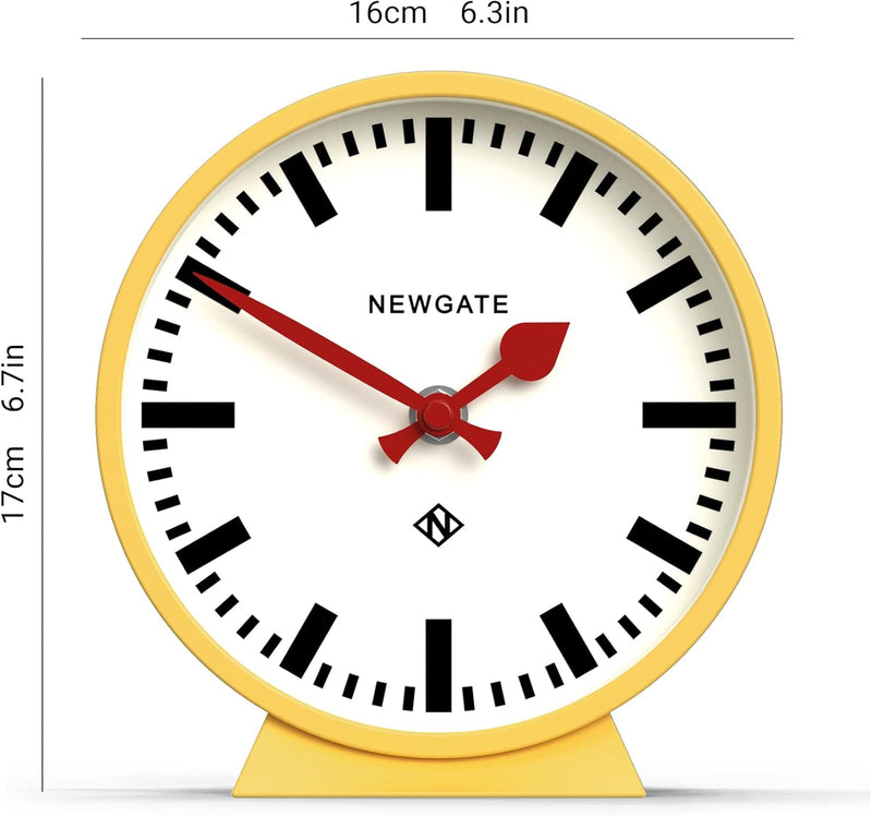 NEWGATE® M Kaminuhr für Kaminsims, geräuschlos, kein Ticken, moderne Kaminuhr, kleine Kaminuhr, Bahn