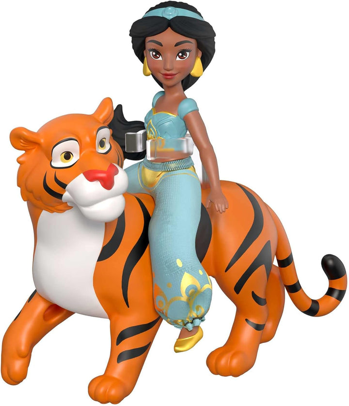DISNEY Prinzessin Jasmin und Rajah - Bewegliche Puppe und Tigerfigur aus dem Film Aladdin, Jasmins u