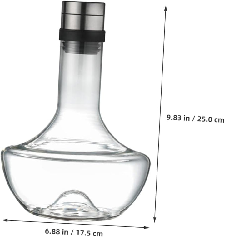 Zerodeko Glas-weinkaraffe Transparent Dekantierer für Wein Haushaltskaraffe aus Robustem Glas für Ro