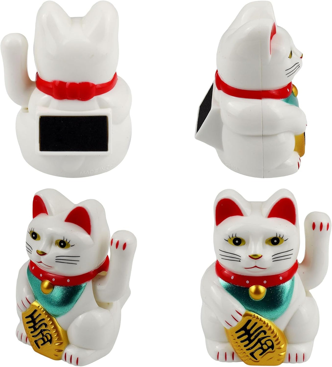 Freak Scene Glückskatze Mini Maneki-Neko klassisch Set Solar 5cm Winkekatze Lucky cat, Set
