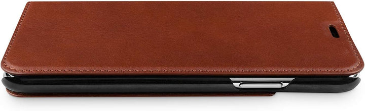 WIIUKA Echt Ledertasche - TRAVEL Nature - für Apple iPhone XR - DEUTSCHES Leder - Vintage Braun, kab