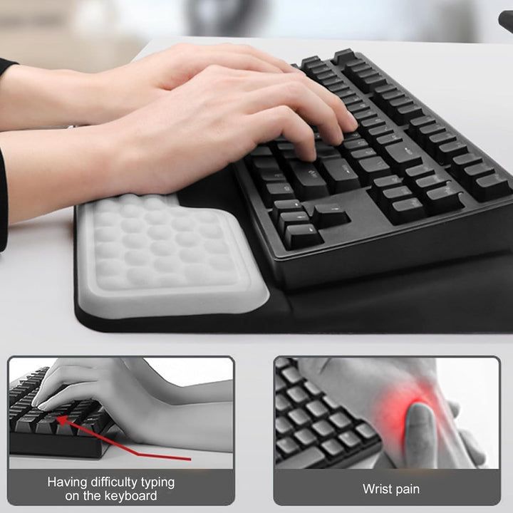 2-in-1 Ergonomische Tastatur Handauflage aus Memory-Schaum: Handballenauflage Tastatur mit Rutschfes