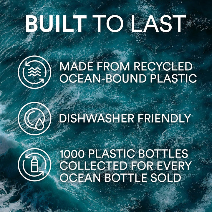 Ocean Bottle wiederverwendbare Edelstahl Wasserflasche - 100% spülmaschinenfest, doppelwandige Therm
