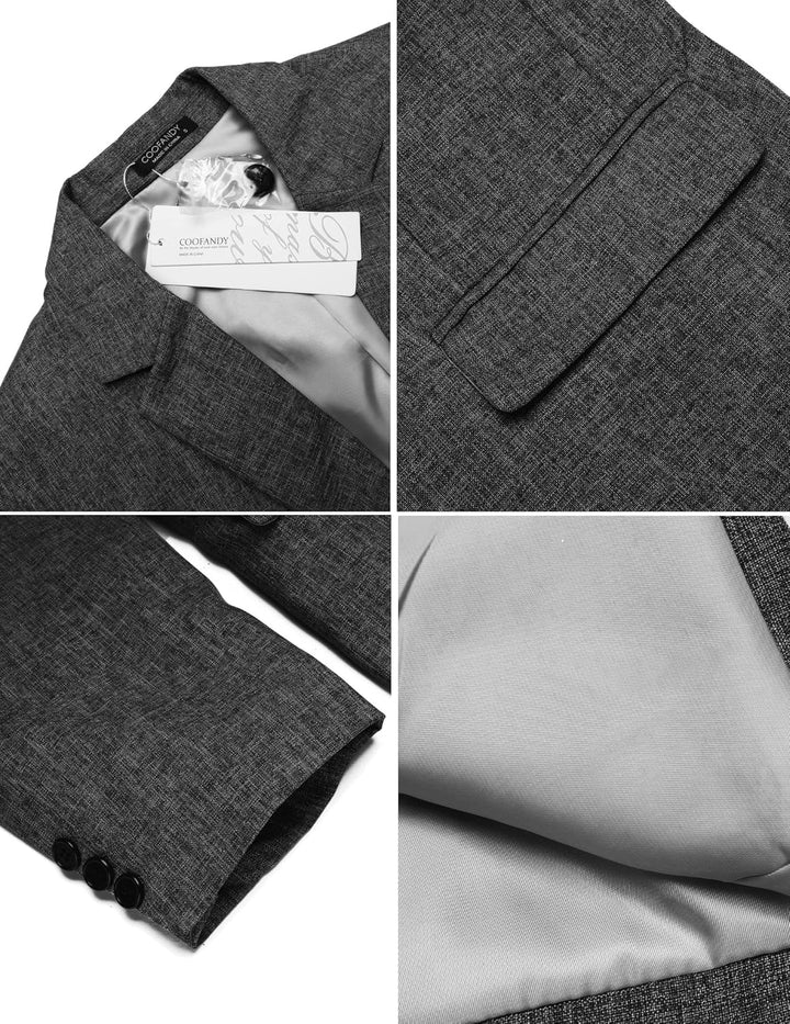 COOFANDY Freizeit Sakko Herren Blazer Regular Fit Modern Sportlich Männer Jackett XXL Schwarz, XXL S