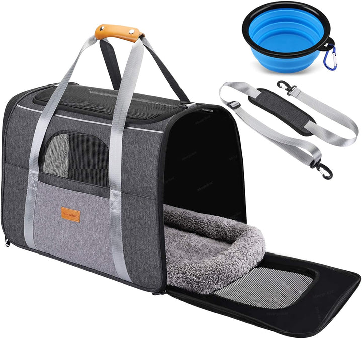 Morpilot Katzentragetasche Hundetragetasche, Atmungsaktive Hundetasche Transportbox für Katze und Hu