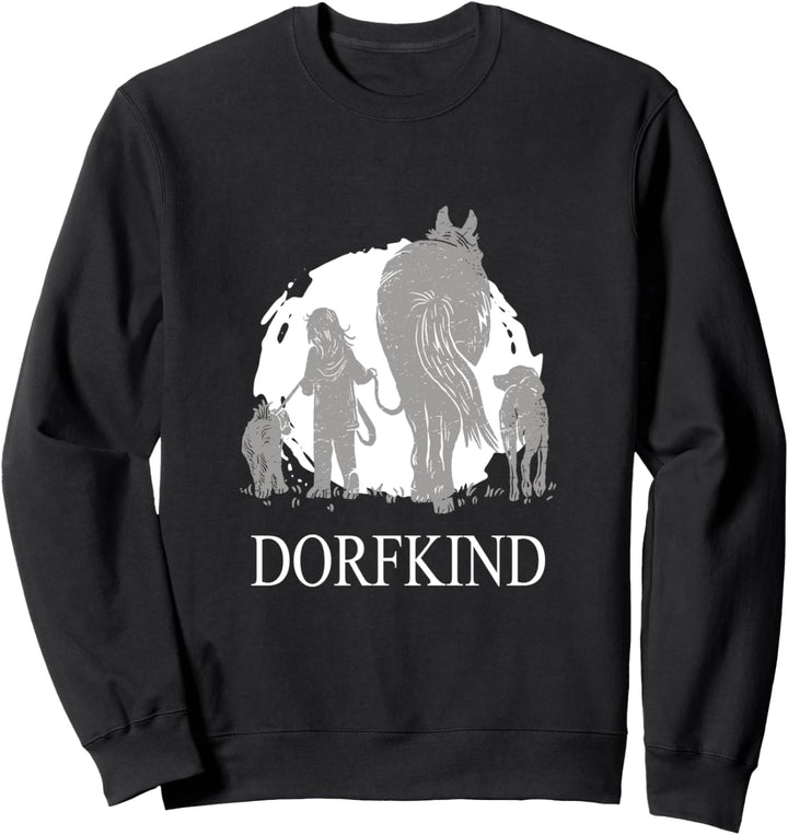 Straight outta Dorf Spruch Dorfkind Pferd Hund Katze Sweatshirt