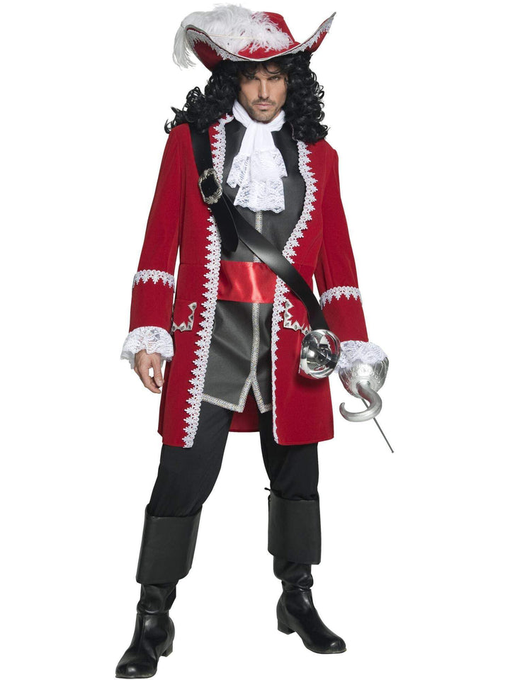 Smiffys Deluxe Authentic Pirate Captain Costume, Red Halloween und Karneval