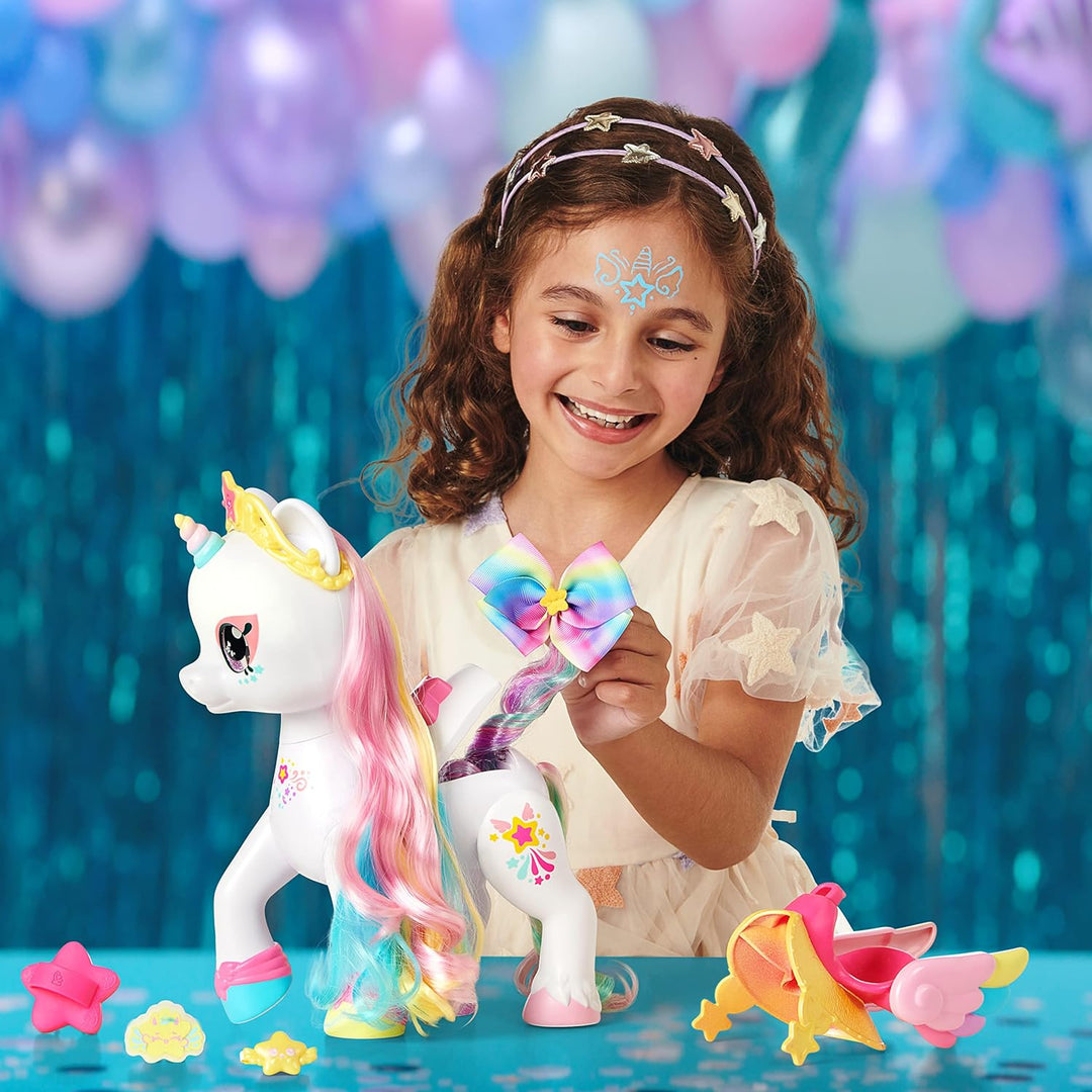 Kindi Kids Einhorn mit geheimem Sattelfach und Zauberschwamm für magische Gesichtsbemalung., 50247 S