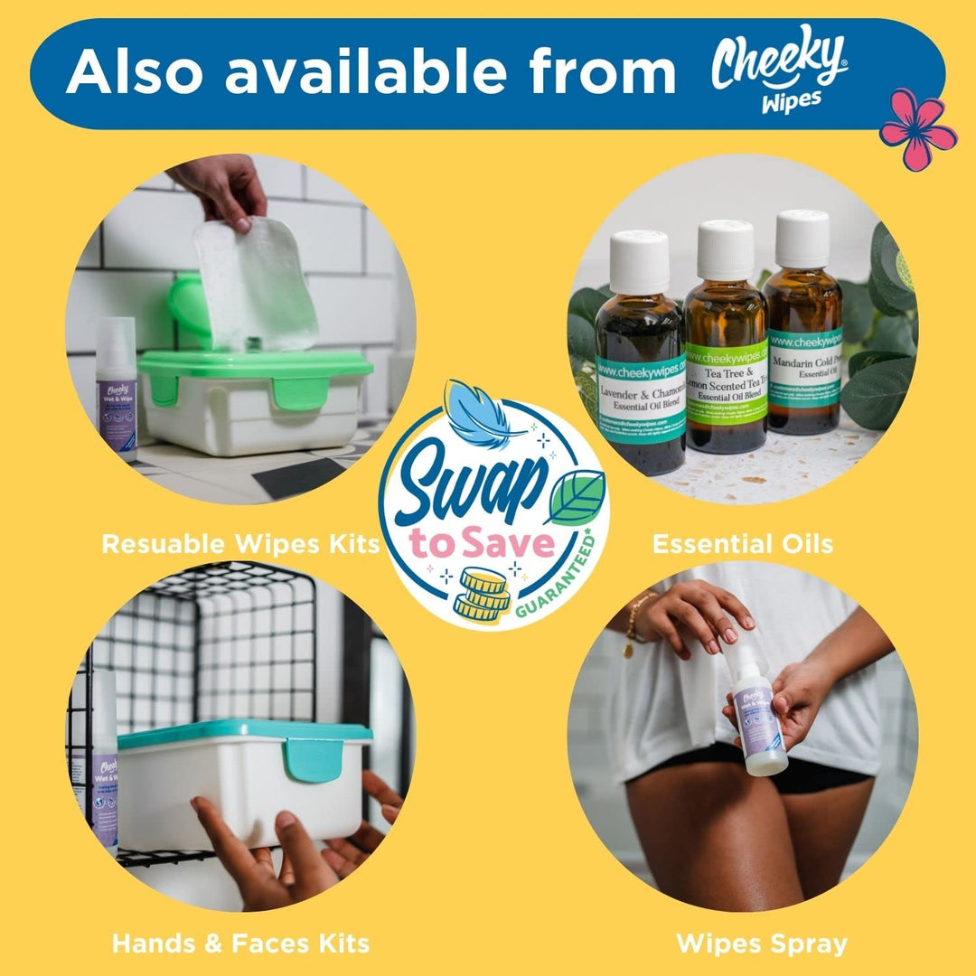 Cheeky Wipes - 25 bamboo terry washable cloth baby wipes by Cheeky Wipes weiss, weiss