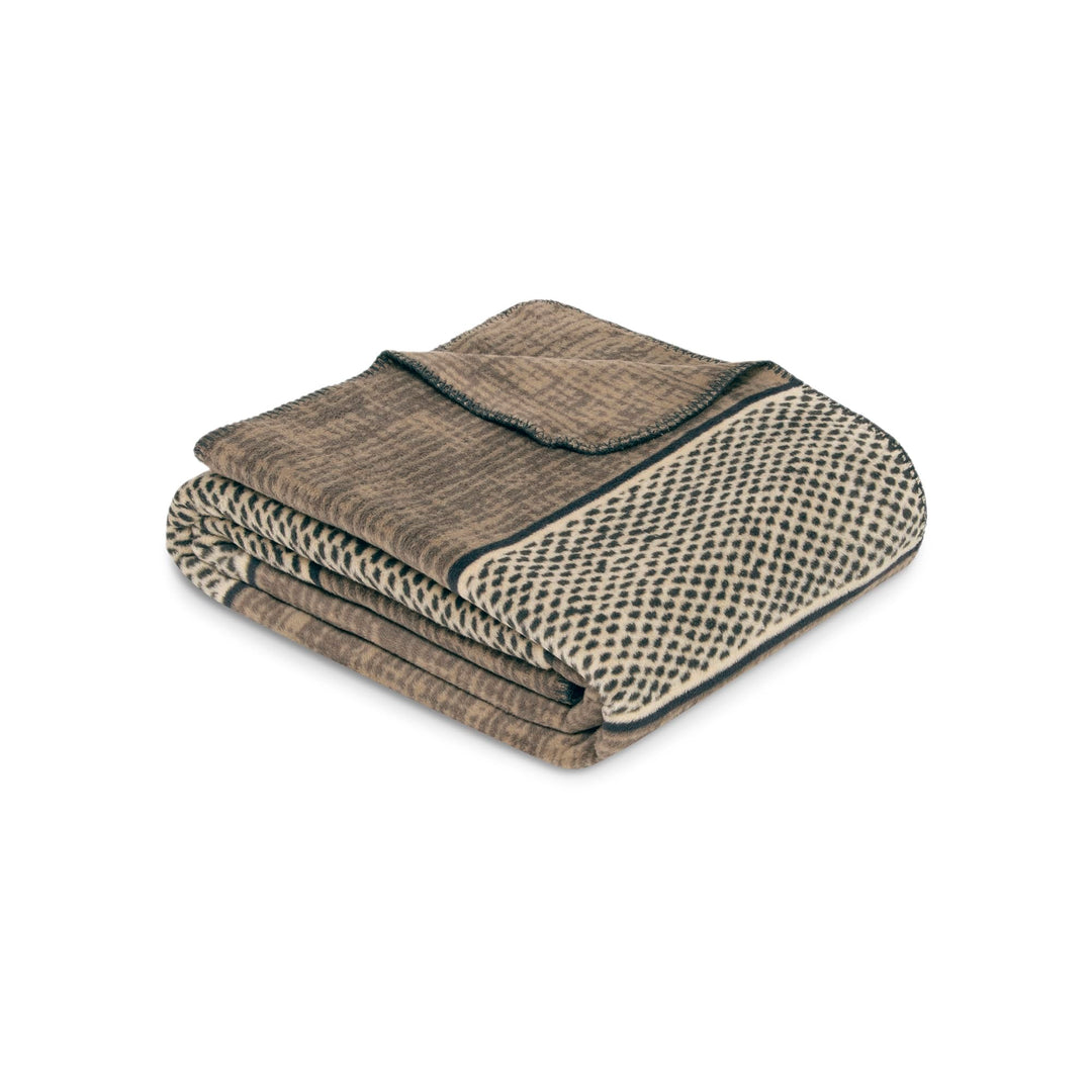 Ibena Ubud Decke 150x200 cm - Baumwollmix weich, warm & waschbar, Kuscheldecke braun Braun 150x200 c