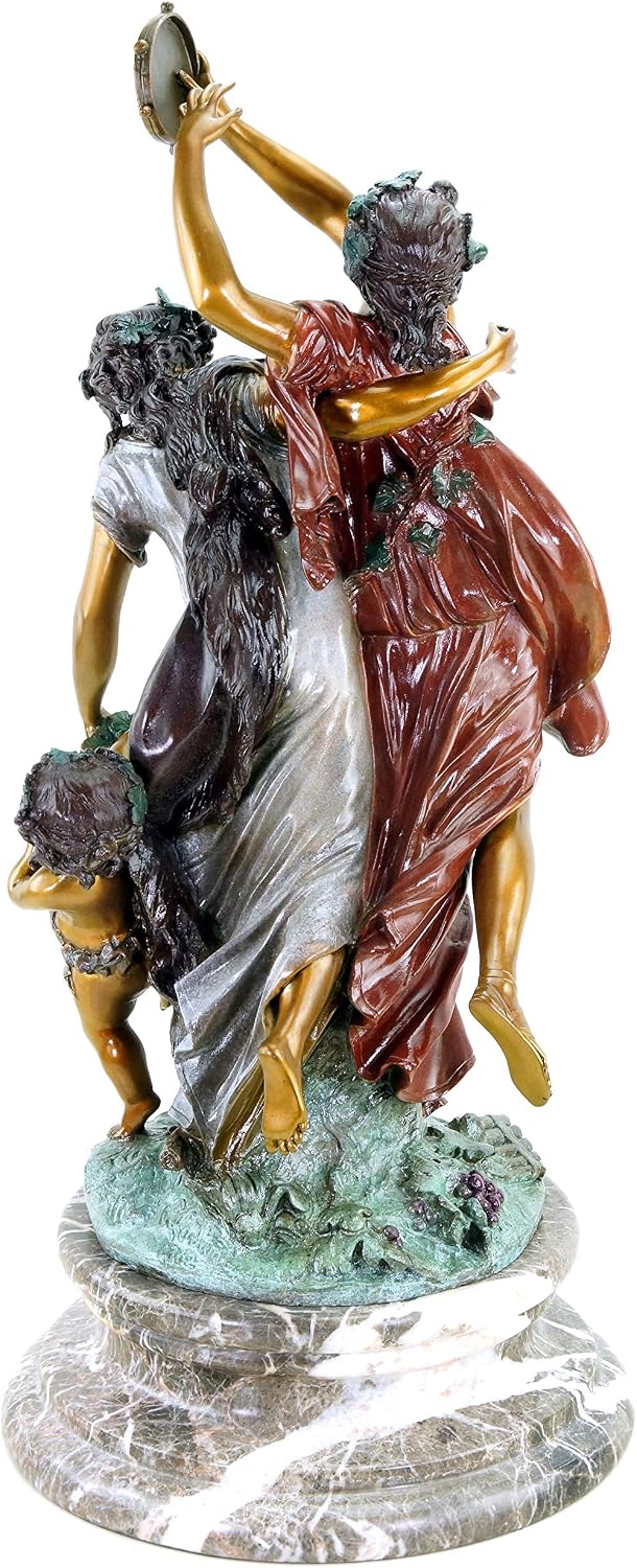 Kunst &amp; Ambiente - Bacchanale nach Clodion - Bronzestatue im Rokoko-Stil - Bacchusfest Rom - Antike