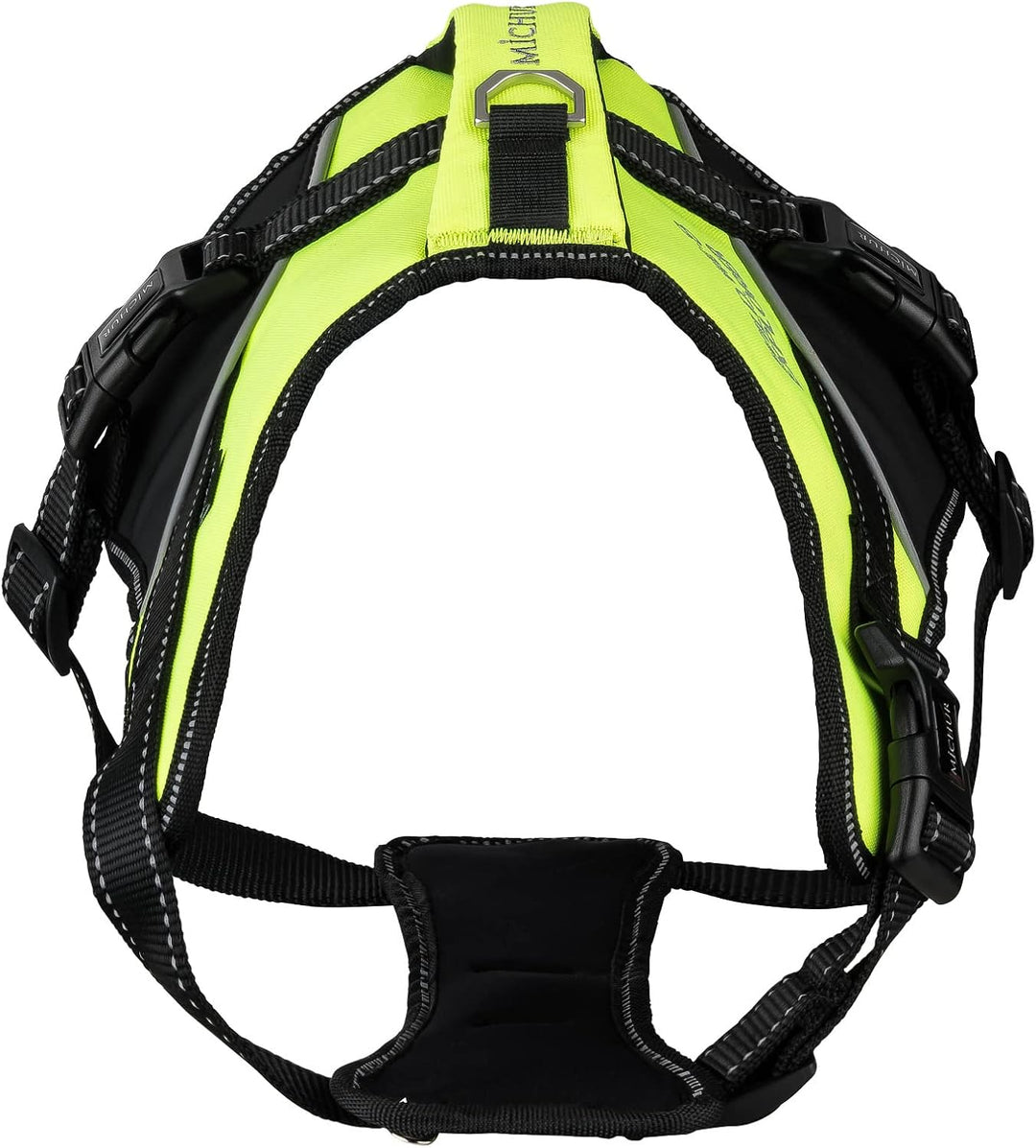 MICHUR Joel Hunde BRUSTGESCHIRR grün, Nylon Hundegeschirr, Hundegeschirr, mit Reflektoren, Neopren,
