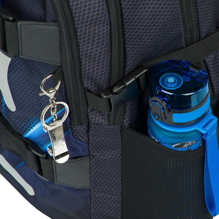 Baagl Schulrucksack für Jungen Mädchen Teenager - Skateboard Rucksack - Kinderrucksack mit Laptopfac