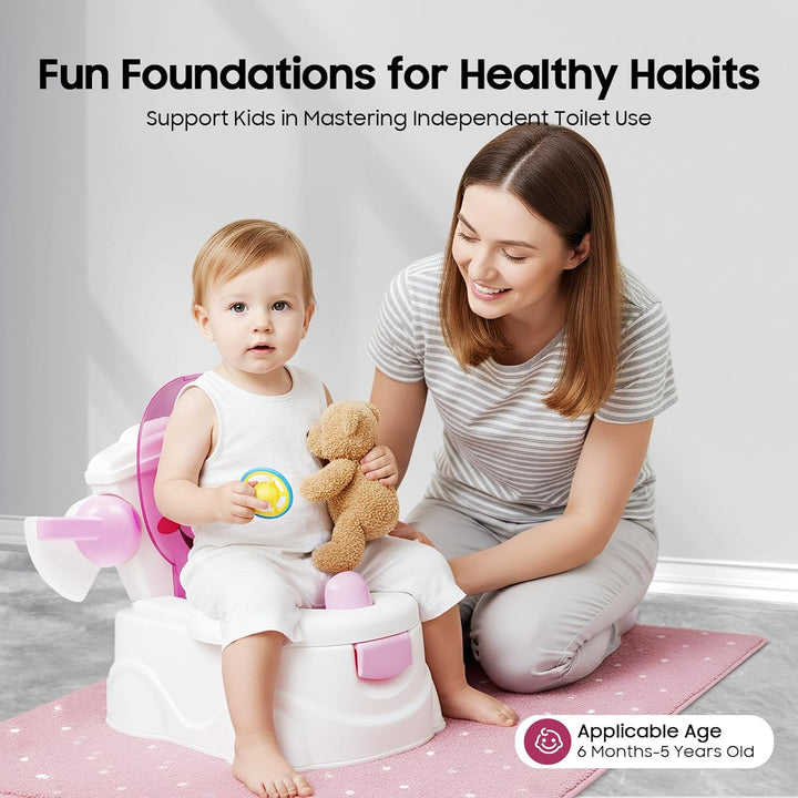 Töpfchen für Kinder,Tragbare Baby Toilette Potty Training Toilet mit Sitz & Deckel, Kindertoilette a