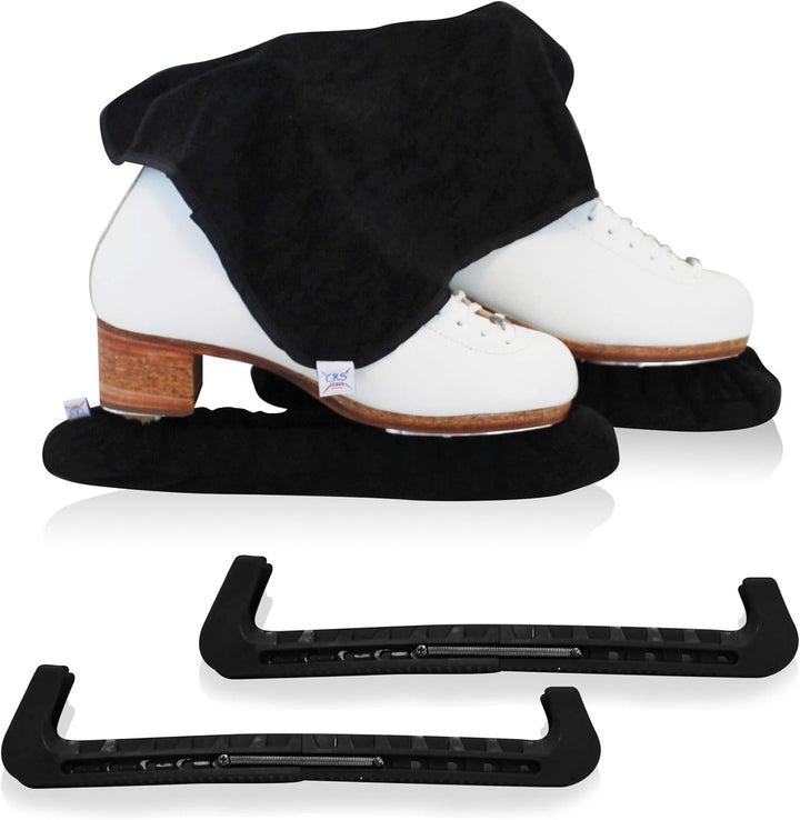 CRS Cross Skate Guards, Soakers and Towel Gift Set - Ice Skating Guards and Soft Skate Blade Covers