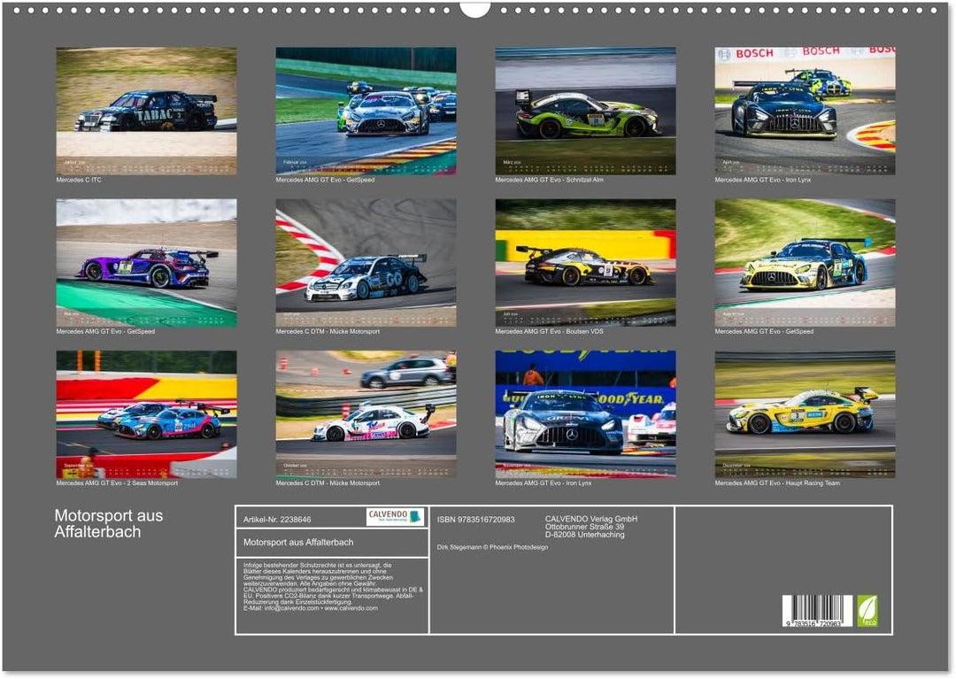 Motorsport aus Affalterbach (Wandkalender 2026 DIN A2 quer), CALVENDO Monatskalender: Ein Kalender f