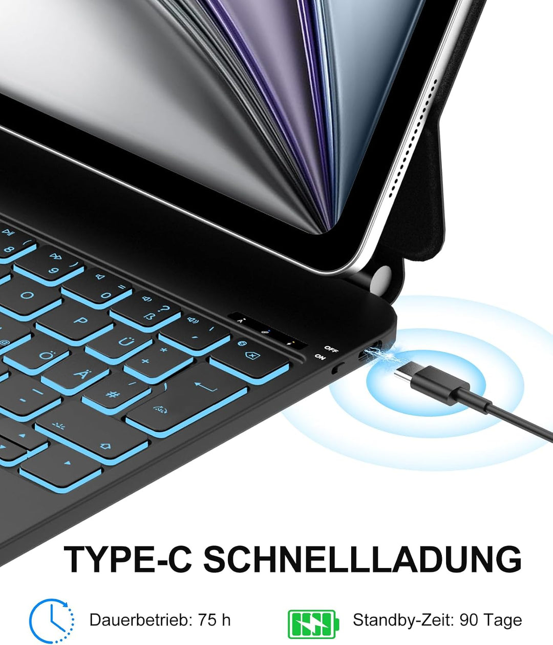 Magic Keyboard Für iPad Air 11 M4 mit TP & Beleuchtung QWERTZ | Magic Keyboard für iPad Air 11 M4 -