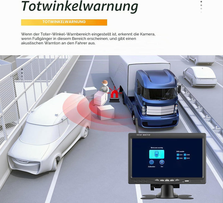 Kabellos Dual Rückfahrkamera Set HD 1080P 7&
