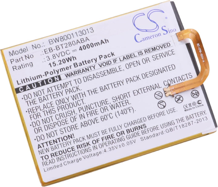 vhbw Akku kompatibel mit Samsung Galaxy Tab SM-T280, A 7.0 Tablet Pad (4000mAh, 3,8V, Li-Polymer)