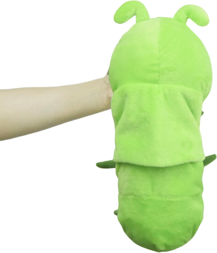 lilizzhoumax Handpuppe Raupe Kuscheltier Tier Raupe Handpuppe aus Plüsch Kawaii Niedliches Rollenspi