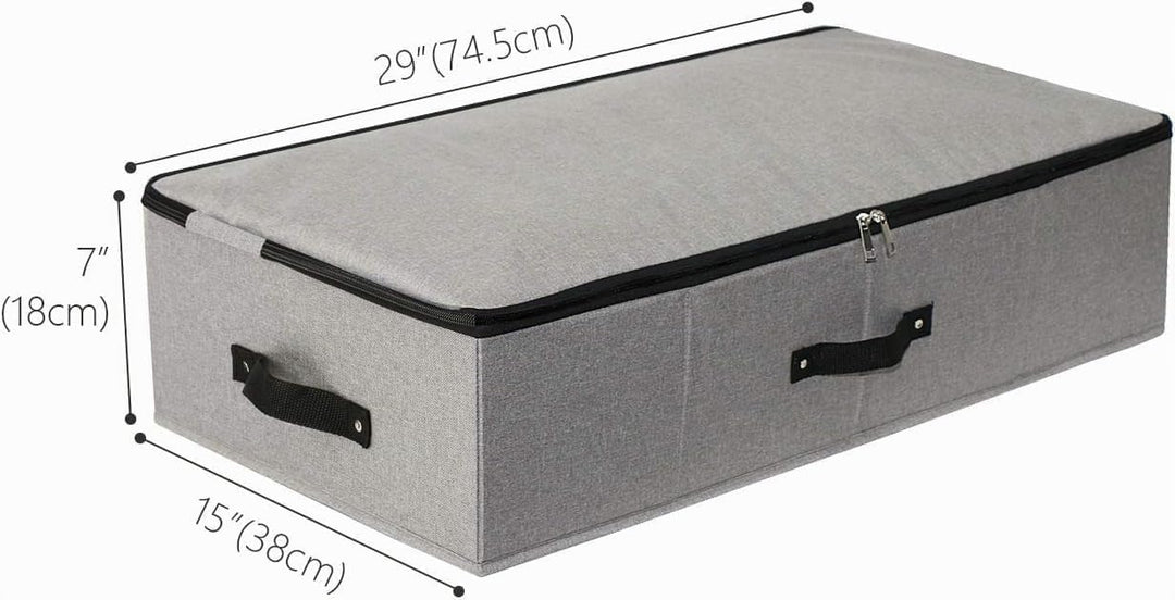 Faltbare Unterbett Aufbewahrungsbox mit Kunststoff-Stützfutter,Decken Kleidung Tröster Aufbewahrungs