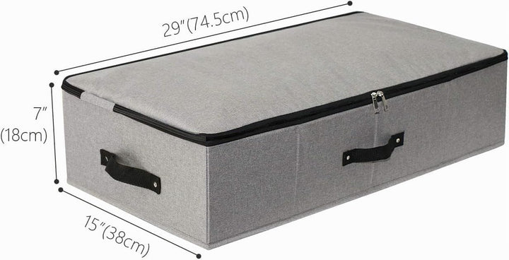 Faltbare Unterbett Aufbewahrungsbox mit Kunststoff-Stützfutter,Decken Kleidung Tröster Aufbewahrungs