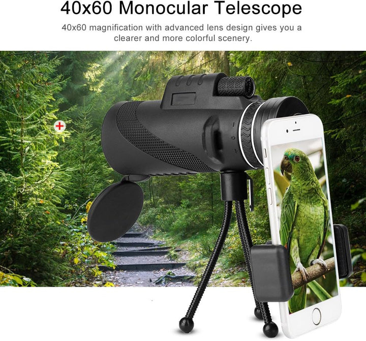 40x60 Monocular Teleskop 8X Zoomen Manuelle Fokussierung Nachtsicht Telefon Monocular Teleskopn mit