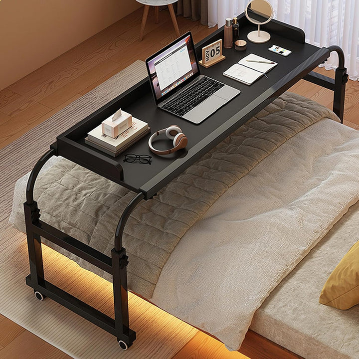 Überbetttisch mit Rollen, Krankenhausbetttisch Laptop für Liegesessel Mobiler Computertisch Grosser