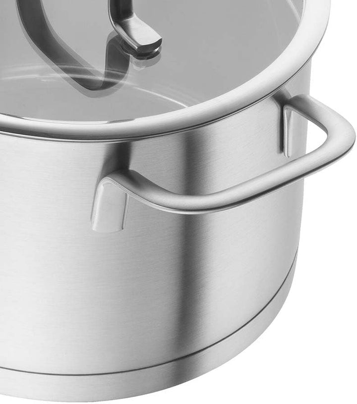 ZWILLING TrueFlow Kochtopfset, 4-teilig, Mit Ausgiessfunktion, Induktionsgeeignet, Edelstahl, Silber