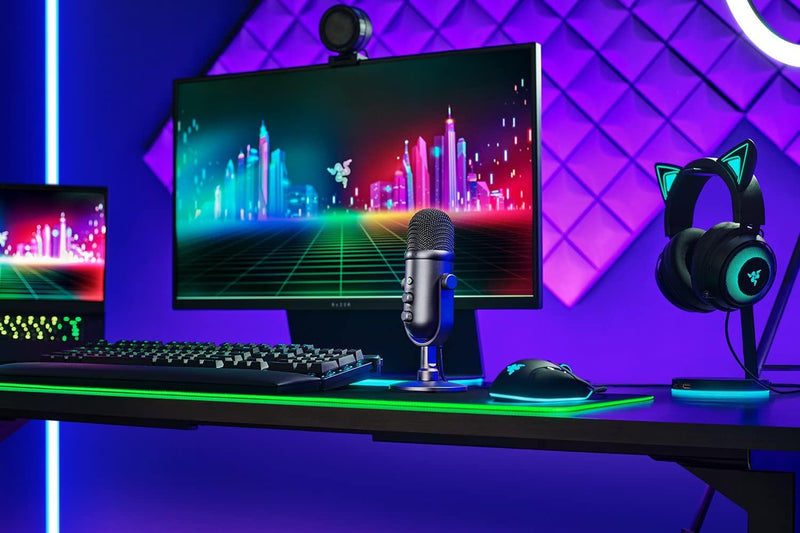 Razer Seiren V2 Pro - Professionelles USB-Mikrofon für Streamer (Dynamisches 30-mm-Mikrofon, Analoge