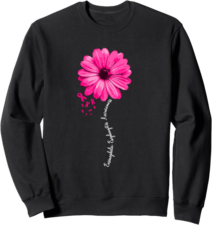 Eosinophile Esophagitis Warrior Pretty Ribbon Sweatshirt