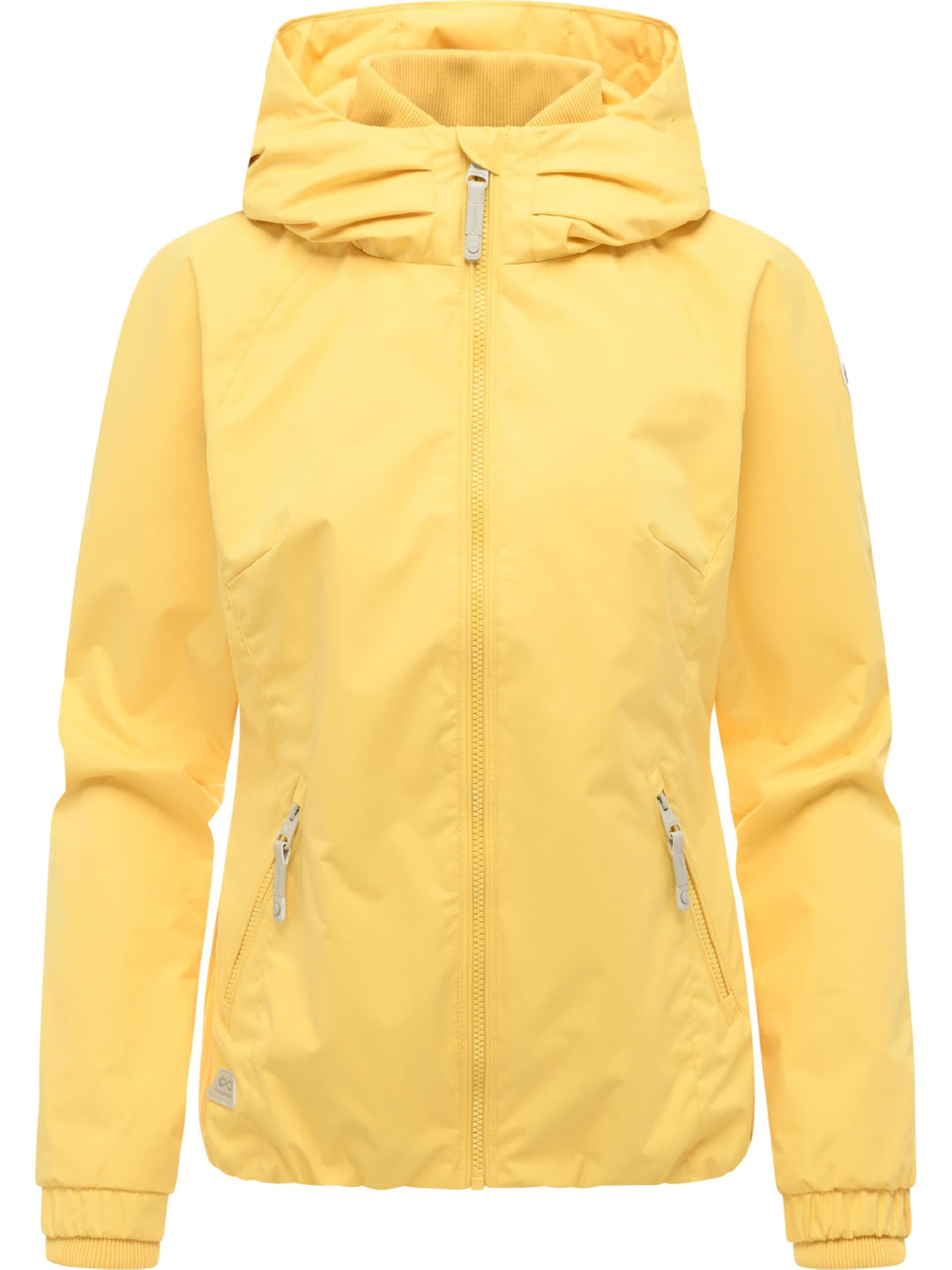 Ragwear Damen wasserdichte Übergangsjacke leichte Jacke kurz mit Kapuze Dizzie Intl XS-6XL XS Banana