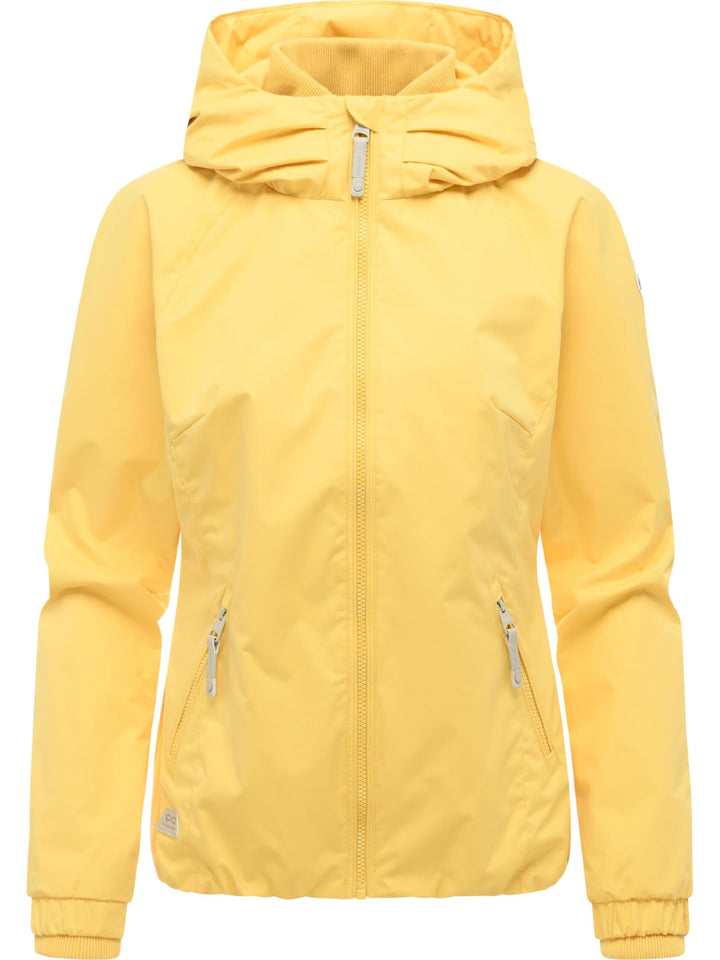 Ragwear Damen wasserdichte Übergangsjacke leichte Jacke kurz mit Kapuze Dizzie Intl XS-6XL XS Banana
