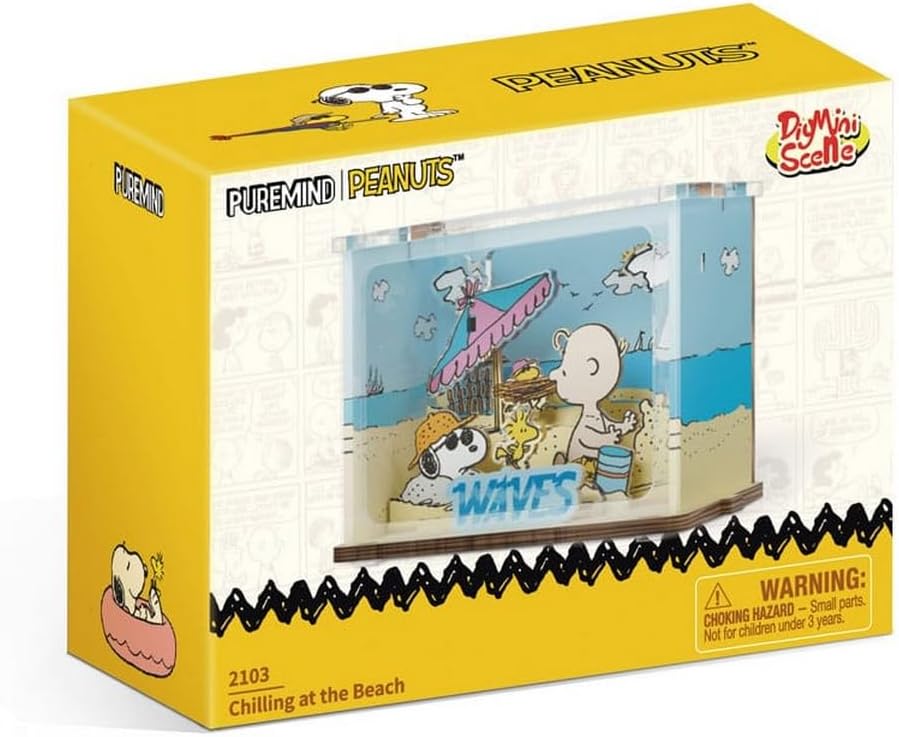 Peanuts Puremind DIY Construction Mini Scene Chilling at the Beach