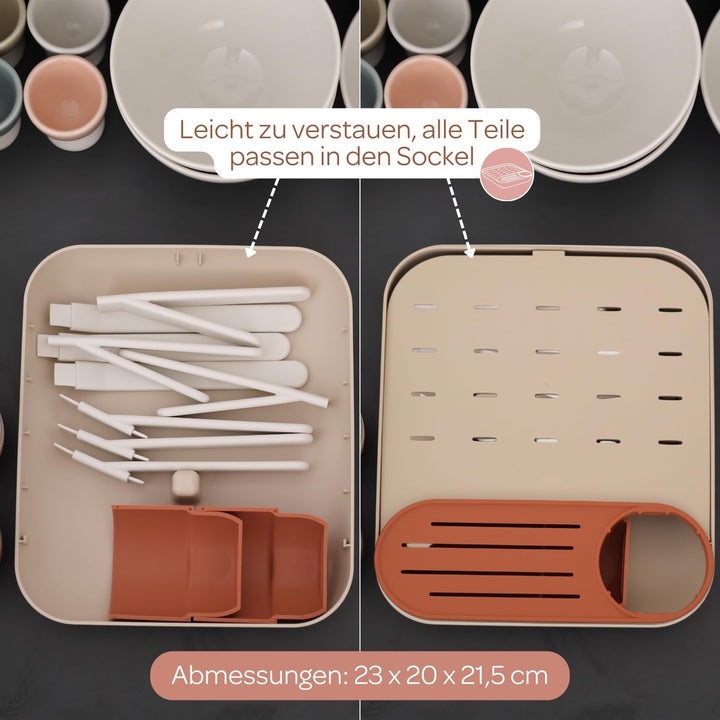 BÉABA, Abtropfgestell Babyflaschen, Grosses Fassungsvermögen, Modular, Bis zu 6 Flaschen und Kinderg