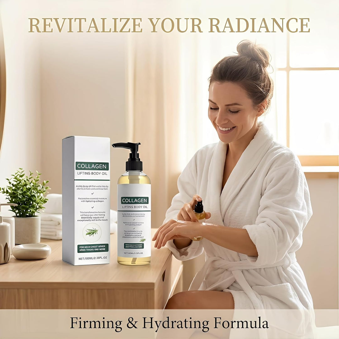 2 Stück Collagen Lifting Körperöl,Collagen Lifting Body Oil,Körperöl Straffend mit Rosmarinblattextr
