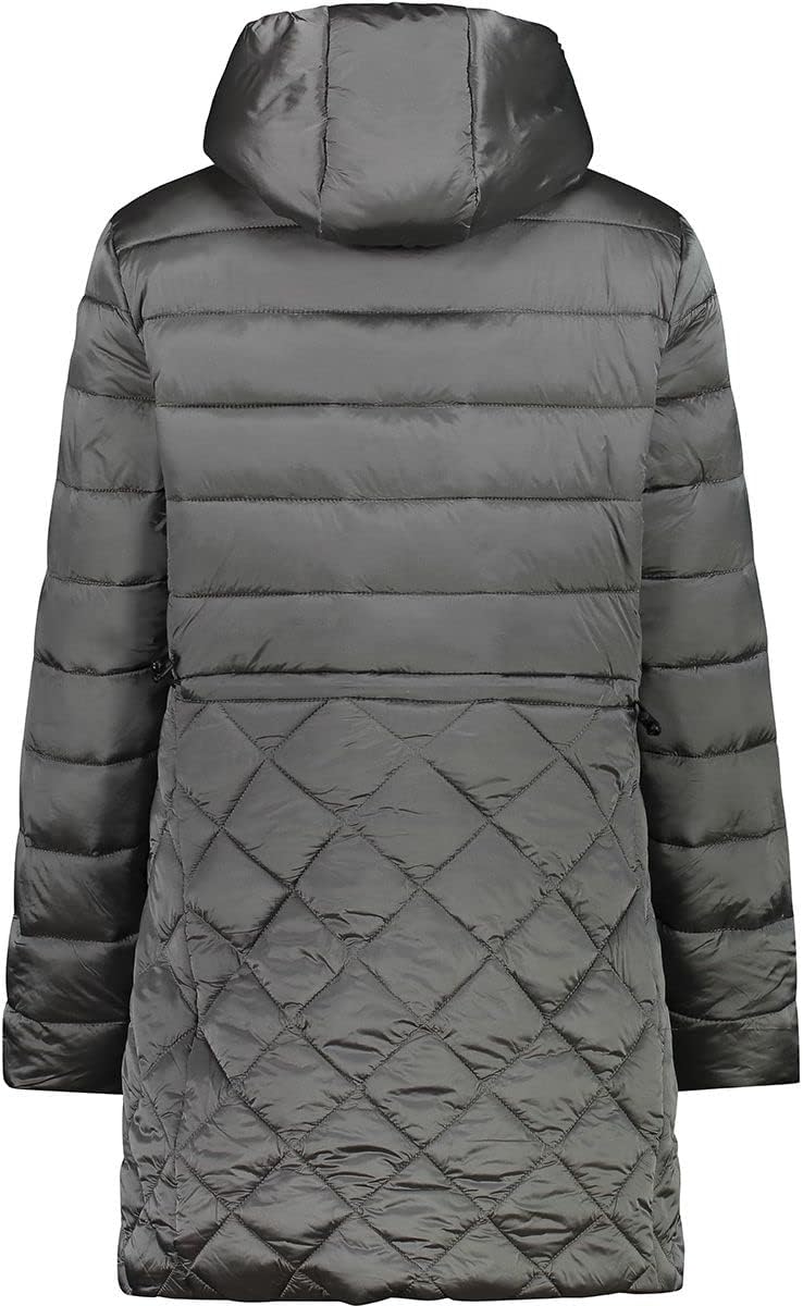 CMP Damen Long Hooded Nylon, Langer Parka 42 Grau, 42 Grau