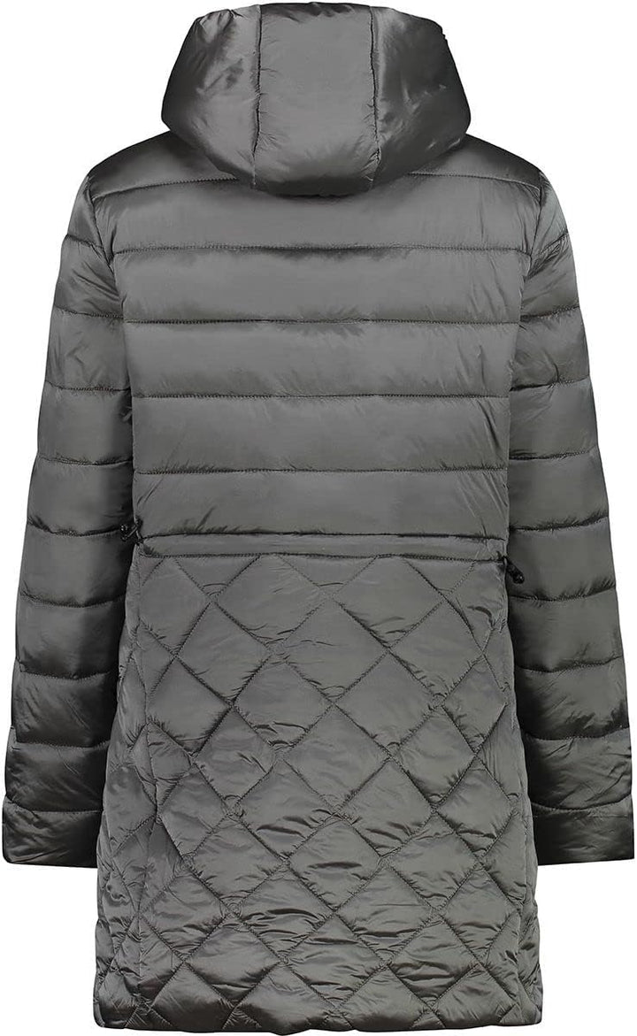 CMP Damen Long Hooded Nylon, Langer Parka 42 Grau, 42 Grau