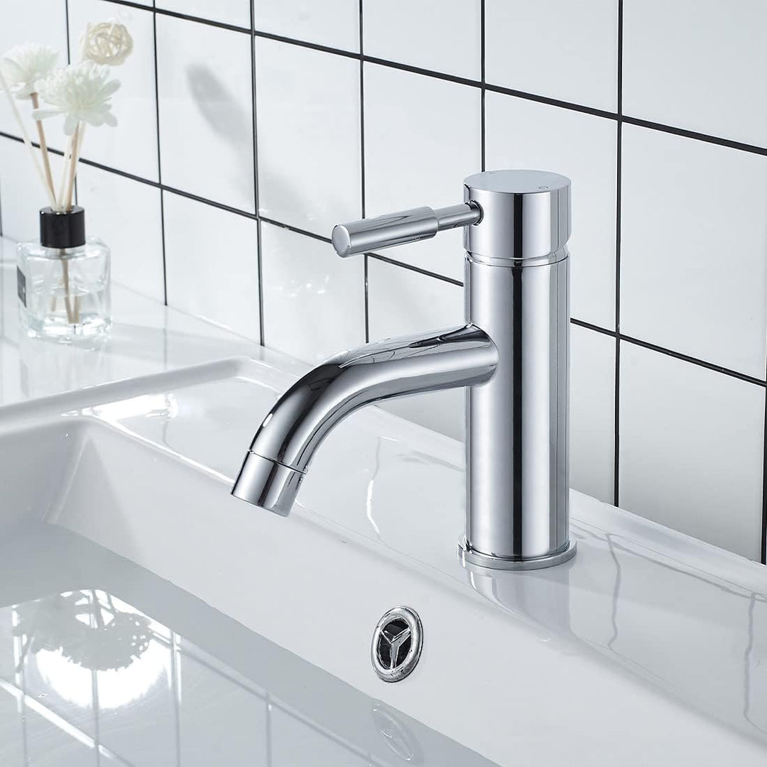 Chrom Badezimmer Wasserhahn Armatur für Waschbecken Chrom normal, Chrom normal