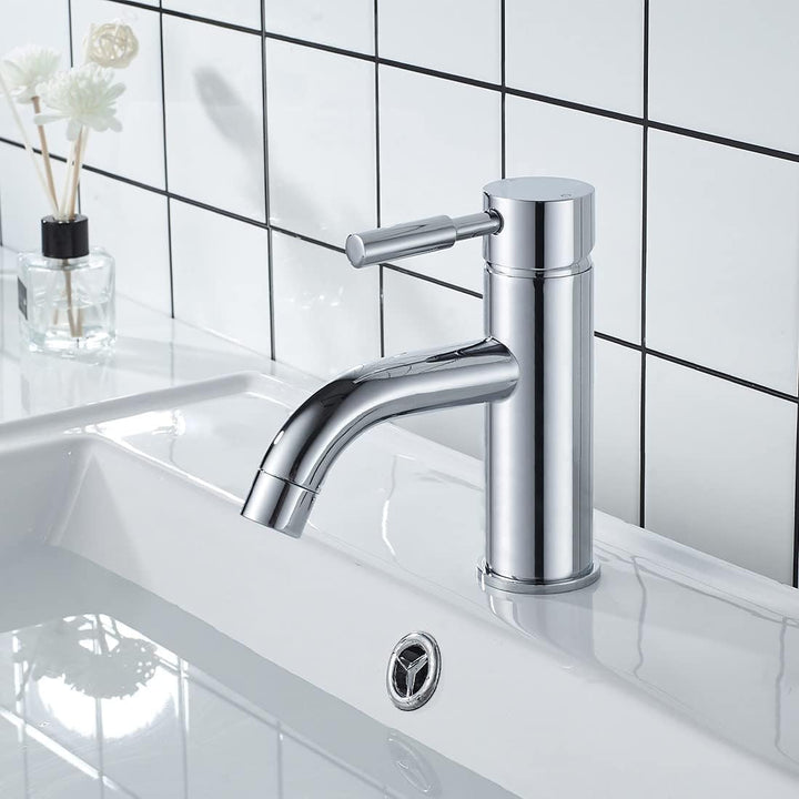 Chrom Badezimmer Wasserhahn Armatur für Waschbecken Chrom normal, Chrom normal